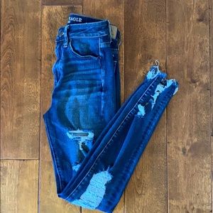 American Eagle Super Super Stretch X Ripped Jeans